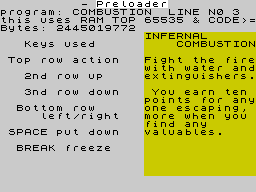 original loading screen from game Infernal combustion